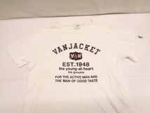 02A039 VAN JAC ヴァンヂャケット アーチロゴ Tシャツ Lサイズ 白系 PH69319 長期保管 古着_画像1