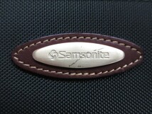 02Y073 【 中古品 】 Samsonite 大容量 旅行鞄 斜め掛け 手さげ ボストンバッグ グリーン×ブラウン 現状渡し_画像3