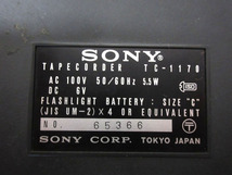 02TK164 当時物 SONY ソニー テープレコーダー [TC-1170] ジャンク 部品取りなどに 売り切り_画像10