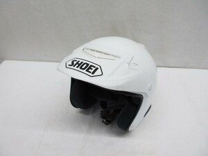 02Y104 【 中古品 】 SHOEI 品名：TR-3 ジェットヘルメット Ｌサイズ (59cm) ※経年劣化・傷・汚れ有 現状渡し