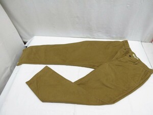 02Y116 [ secondhand goods ] FOB FACTORY - made in japan - meat thickness molding s gold * work pants size4 made in Japan present condition delivery 