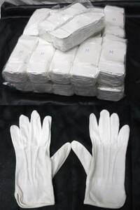 0D300MG1 [訳あり] 白手袋 [M] 300双 【イボ付き】業務・フォーマル・礼装・マーチバンド等 コットン [長期保管] 未使用品 売り切り