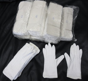 0D96S4 [ with translation ] white gloves [S] 96. business * formal *. equipment * March band etc. cotton [ long-term storage ] unused goods selling out 