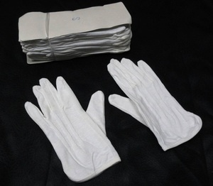 0D12SG3 [訳あり] 白手袋 [S] 12双 【イボ付き】業務・フォーマル・礼装・マーチバンド等 コットン [長期保管] 未使用品 売り切り