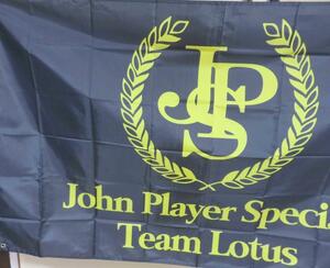 『特大９』黒黄JPS■新品John Player Special ジョン プレイヤー スペシャル◎ グランプリ フォーミュラ F1 チーム・ロータス フラッグ　旗