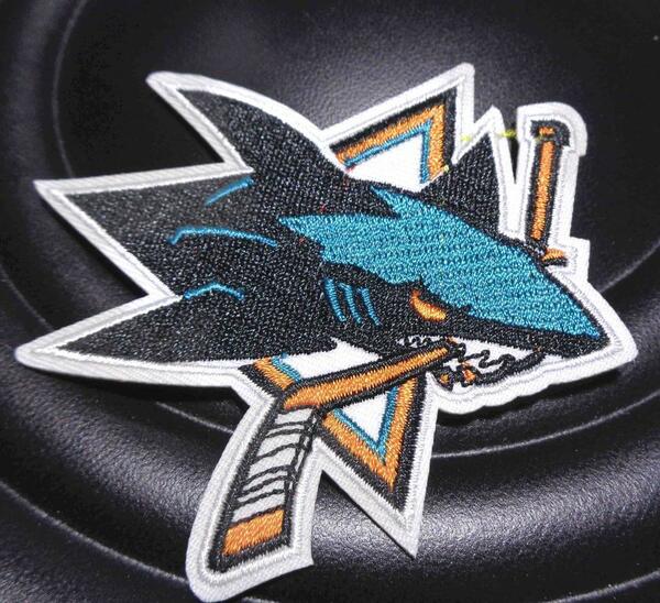 緑EG◇サメ 鮫　SK◆新品 サンノゼ・シャークス San Jose Sharks■スティック刺繍ワッペン　DIY激渋◆NHL アメリカ アイスホッケー チーム 