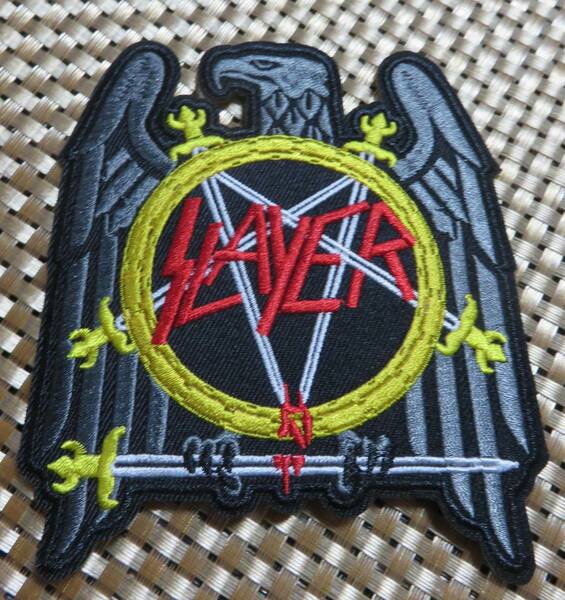 デカ鷲◆激渋スレイヤー　SLAYER　アメリカ　スラッシュメタル・バンド刺繍ワッペン◆ 音楽ミュージック◇サバゲー・コスプレ・ミリタリー