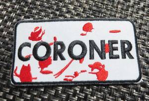 TV血痕◆新品アメリカ　ドラマ　映画　検視官Coroner　事件　アリバイ　ムービー刺繍ワッペン■サスペンス■サバゲー　ミリタリー■衣服DIY