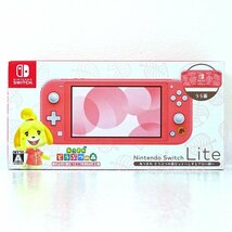 ★中古★Nintendo Switch Lite あつまれ どうぶつの森セット しずえアロハ柄 HDH-S-PBZGB (スイッチライト/任天堂/1円～)★【GM649】_画像1