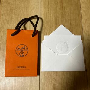 エルメス HERMES 紙袋 ショッパー ショップ袋 ブランド紙袋　メッセージカード付き