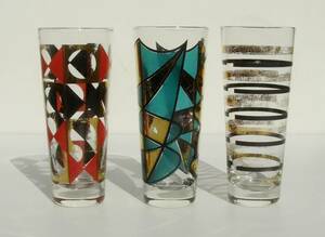 SASAKI GLASS 東洋佐々木ガラス グラス３個セット 明治モダン 大正ロマン 昭和レトロ アンティーク ヴィンテージ