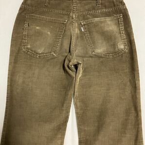 w33 684◎ 80s Levi’s リーバイス ベルボトム フレアー コーデュロイ パンツ 茶 ブーツカット ジーンズ ビンテージ 70s 517 646 USA製の画像6