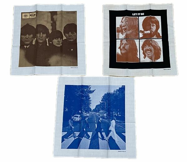 ビートルズハンカチ　3枚セット Beatles for Sale / Abbey Road / Let It Be