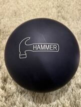 【新品・未使用】 HAMMER ブラックウレタン 15ポンド ボウリング ボウリングボール ハンマー _画像2