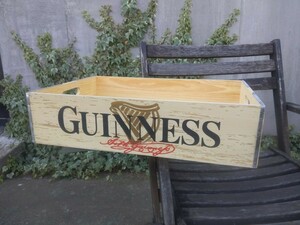 [ enclosure un- possible ] Guinness beer wood box case storage box tree box drink case kitchen stocker diy material 