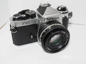 【動作問題なし】フィルムカメラ 一眼レフカメラ マニュアルフォーカス シルバー ボディ Nikon ニコン FE2 ＋AI Nikkor 50mm F1.8S