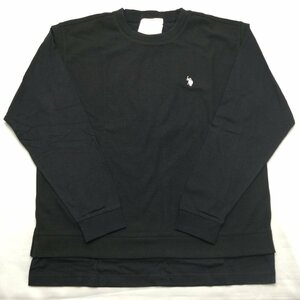 【送料無料】【新品】US.POLO ASSN メンズ長袖Ｔシャツ付きベスト　　L　　ブラック★21313