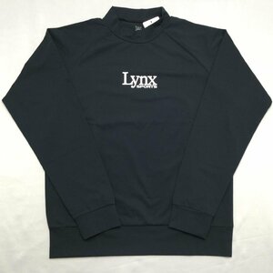 【送料無料】【新品】Lynx メンズハイネックTシャツ（吸汗速乾 UVカット） 　3L　 ブラック★23301