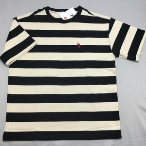 【送料無料】【新品】US.POLO.ASSN メンズ半袖Tシャツ（日本製 コットン100％） 　　L 　　ブラック＊キナリ★23207