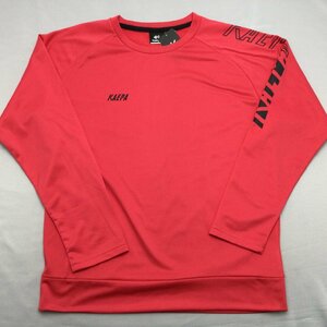 【送料無料】【新品】Kaepa メンズ 裏微起毛長袖Tシャツ(UVカット）　 L 　　ピーチ★473223