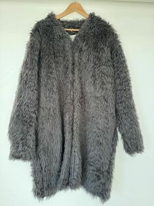 needlesニードルス19FW V Neck Coat Acrylic Fur/CurlアクリルファーコートサイズM