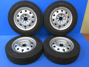 バリ溝 スタッドレス 14インチ タイヤ ホイール 14X5J 114.3/100 4穴 155/80R14 88/86N LT 4本 プロボックス サクシード 等 (g092142)