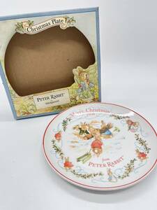 H2620 1円スタート PETER RABBIT Christmas Plate Wedgwood ピーターラビット クリスマスプレート ウエッジウッド 長期保管 直径約20ｃｍ