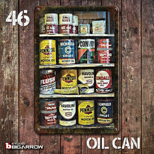 46 ブリキ看板 20×30㎝ PENNZOIL OIL缶 オイル缶 ガレージ スチール アンティーク アメリカンインテリア 世田谷ベース
