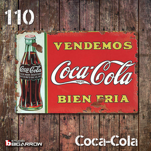 110 ブリキ看板 20×30㎝ Coca-Cola コカ・コーラ ガレージ メタルプレート アメリカンインテリア 世田谷ベース