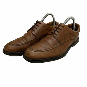 BC543 Clarks クラークス メンズ ビジネスシューズ Uチップ 外羽根 UK6.5 約 24.5cm ブラウン レザー 本革