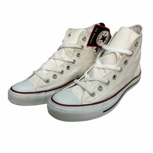 BC914 未使用 CONVERSE STAR コンバース オールスター メンズ ハイカットスニーカー US9.5 28cm ホワイト キャンバス 訳あり