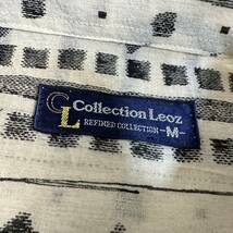 お洒落【Collection Leoz】VINTAGE 総柄 ポリシャツ 透け感あり オールド 古着 レトロ アート 昭和 ビンテージ_画像8