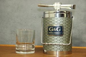 ニッカウヰスキー G&G アイスペール ＋ サントリー POT STILL ロックグラス / 氷入れ 保冷容器 昭和レトロ SUNTORY