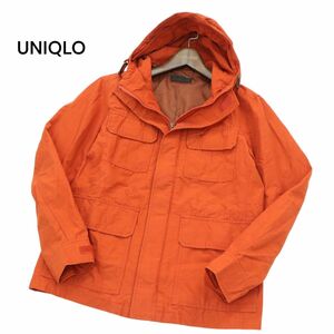 UNIQLO ユニクロ 通年 撥水★ コットン&ナイロン 60/40クロス マウンテンパーカー ジャケット Sz.S　メンズ　A4T00885_1#O