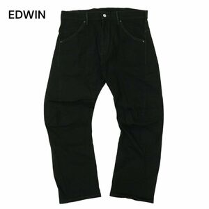 EDWIN エドウィン EF03 E-FUNCTION★ 立体裁断 ストレッチ ブラック デニム パンツ ジーンズ Sz.L　メンズ 黒 日本製　A4B00503_1#R