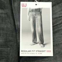 【新品 未使用】 UNIQLO ユニクロ USED加工 レギュラーフィット ストレート デニム パンツ ジーンズ Sz.30　メンズ 日本製　A4B00687_2#R_画像9