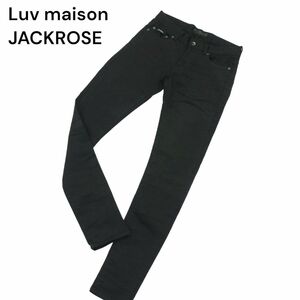 Luv maison JACKROSE ジャックローズ ストレッチ★ スキニー ブラック デニム パンツ ジーンズ Sz.29　メンズ 黒 日本製　A4B00689_2#R