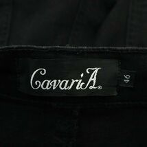 CavariA キャバリア 通年 ダメージ加工★ ストレッチ スキニー ブラック デニム パンツ ジーンズ Sz.46　メンズ 黒　A4B00594_2#R_画像9