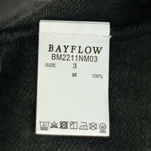 22SS★ BAYFLOW ベイフロー 通年 ウォッシュ加工★ スウェット トレーナー Sz.3　メンズ グレー　A4T01144_2#I_画像6