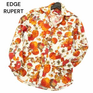 EDGE RUPERT ルパート 通年 花柄 フラワー 総柄★ 長袖 シャツ Sz.L　メンズ 日本製　A4T01379_2#C