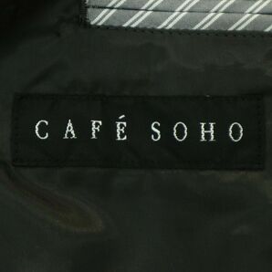 CAFE SOHO カフェソーホー 通年 背抜き テンセル混★ シャンブレー アンコン テーラード ジャケット Sz.BB5 メンズ A4T01599_2#Oの画像6