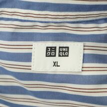 【新品 22SS】 UNIQLO ユニクロ 通年 EFC ブロード 長袖 ストライプ シャツ Sz.XL　メンズ 大きいサイズ 未使用　A4T01640_2#C_画像7