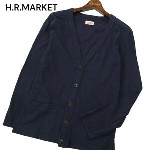 H.R.MARKET ハリウッドランチマーケット 通年★ コットン カーディガン Sz.1　メンズ ネイビー 日本製　A4T01676_2#F