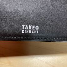 タケオキクチ　財布　メンズ　サフィアーノ　二つ折り財布　レザー ブラック TAKEO KIKUCHI トリコロール　小銭入れ メンズ　ブランド_画像8