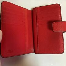 FURLA 二つ折り財布 レザー レッド　赤　フルラ　レディース　ブランド_画像7