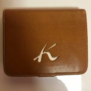 キタムラ 二つ折り財布 レザー ブラウン　キャラメル　Kitamura レザー　レディース　メンズ　ブランド