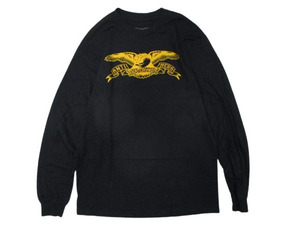 新品☆最安 ANTIHERO アンタイヒーロー BASIC EAGLE L/S T-SHIRTS 黒 SIZE:L.アンチヒーロー thrasher spitfire doomsayers gx1000 huftc