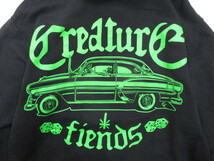 即決☆CREATURE クリーチャー ジップフード ジップパーカー 黒x蛍光グリーン SIZE:M.hardluck the driven santa cruz independent thrasher_画像5