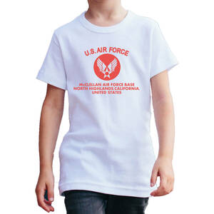 【6oz】【130】AIR FORCE AR【ホワイト-赤】YOUTH-XS/ GILDAN男女兼用【STCK.】]【ST/【新品.】]【N/2171