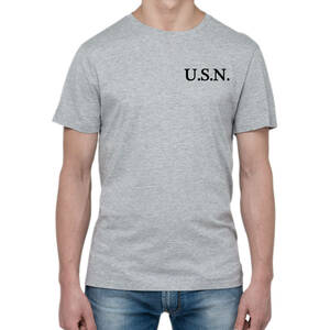 【6oz】【XL】U.S.N. R【グレー-黒】SMALL/ GILDAN男女兼用【STCK.】]【ST/【新品.】]【N/2224